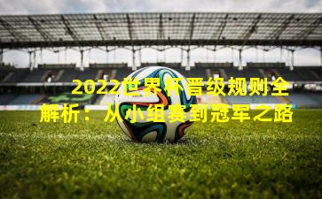 2022世界杯晋级规则全解析：从小组赛到冠军之路